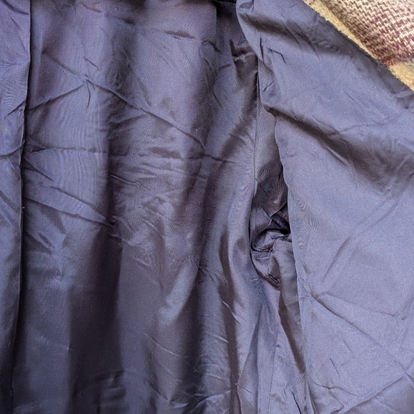 VTG 80s JLC Patchwork Wool Plaid Blazer Lined Chore Coat Size XL - Picture 10 of 11